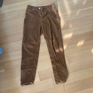 High Rise Mom Corduroy Pants